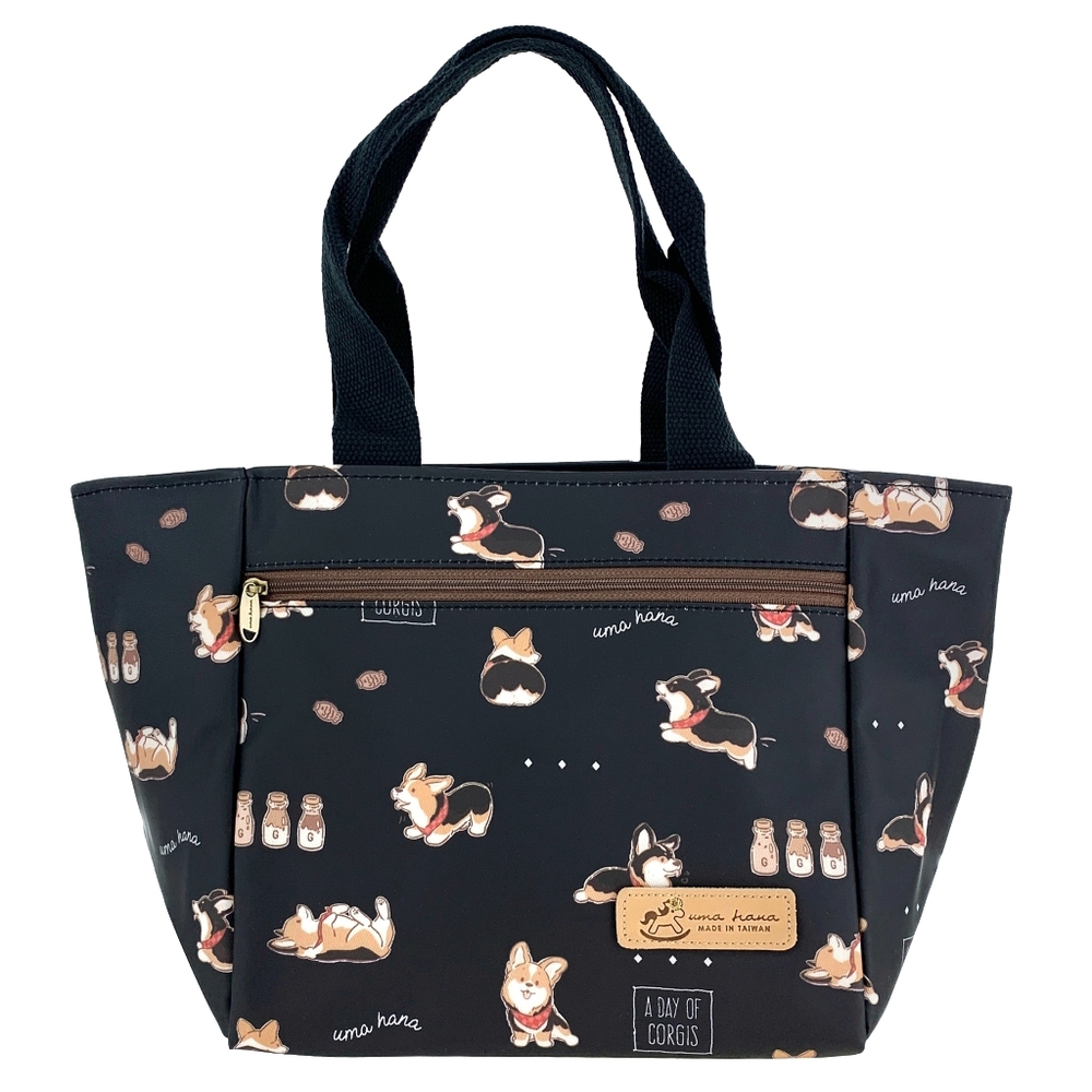 Corgi Insulated Lunch Tote Bag Thermal & Cold Snack Cooler Pail Bento Container